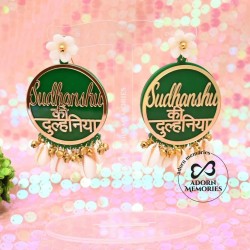 Personalized Dulhaniya Earrings With Name Wedding Ceremony