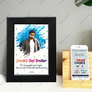 World's Best Brother Personalized Gift for Brother Photo Frame 