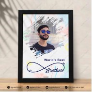 Personalized Infinity World's Best Brother Photo Frame