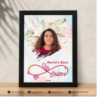 Personalized Infinity World's Best Sister Photo Frame