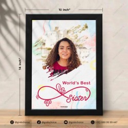 Personalized Infinity World's Best Sister Photo Frame