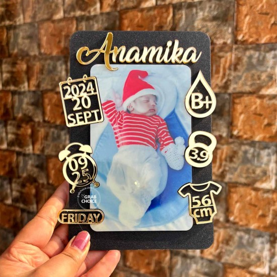 Personalised Newborn Baby Birth Frame with birth details 6*8 inch approx Personalised Newborn Baby Birth Frame with birth details 6*8 inch approx