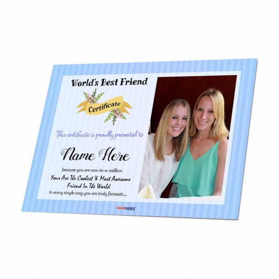 Personalized World's Best Friend Certificate