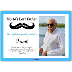 Personalized World's Best Father Certificate