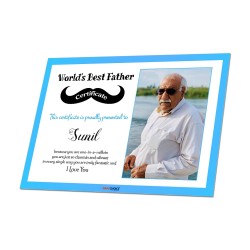 Personalized World's Best Father Certificate