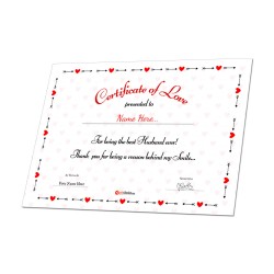 Personalized World's Best Husband Certificate