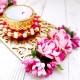 Decorative Candle Holder with Tea Light Candle Holder - Multicolor