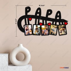 Personalized PAPA Photo Frame With 5 Photos
