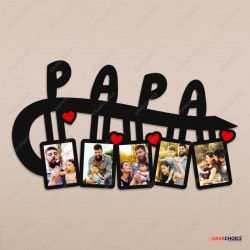 Personalized PAPA Photo Frame With 5 Photos