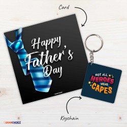 Happy Father's Day Card And Keychain Combo - 2