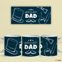 World's Best Dad Coffee Mug - Dark Blue