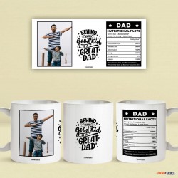 Personalized Dad Nutrition Facts Coffee Mug