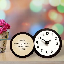 Personalized Table Clock With Comapny Logo