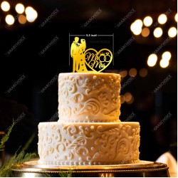 Mr & Mrs Cake Topper For Engagement / Wedding