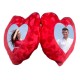 Personalized Photo Cushion -Heart Shape Red