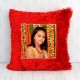 Personalized Photo Cushion -  Square Shape Red