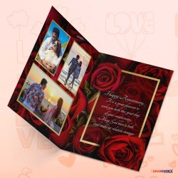 Personalized Anniversary Greeting Card with Photo And Quotation