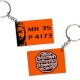 Customized Number Plate Keychain