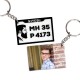 Customized Number Plate Keychain With Photo
