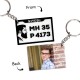 Customized Number Plate Keychain With Photo