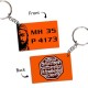 Customized Number Plate Keychain
