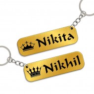 Personalized Name Engraved Keychain For Couple
