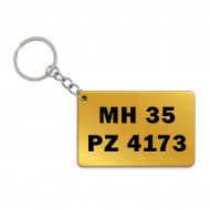 Personalized Vehicle Number Engraved Keychain