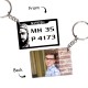 Customized Number Plate Keychain
