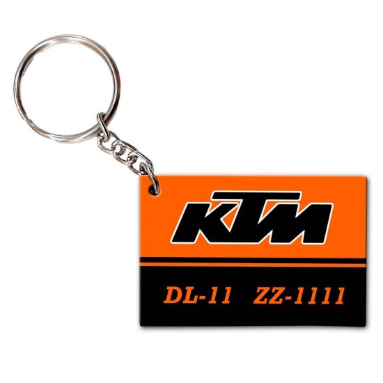 Customized KTM Number Plate Keychain
