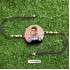 Personalized Rakhi with 3D Mustache & Roli Chawal - Round
