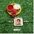 Personalized Veerji Rakhi with Roli Chawal Platter 