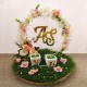 Personalized Engagement Ring Platter with Bride And Groom Name Initials