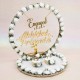 Personalized Engagement Ring Platter with Bride And Groom Names (White)