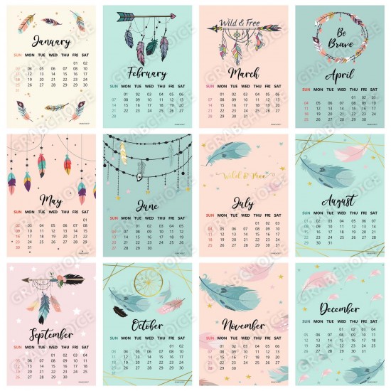 Wall Hanging Calendar 2021