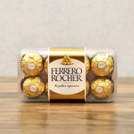 FERRERO ROCHER Exquisite Hazelnut and Milk Chocolate Premium Gift Box - 16pcs (200grms) - Pack Of 1