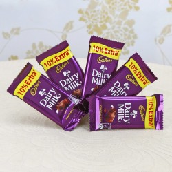 Cadbury Dairy Milk Chocolate Bar - 12.5g (Pack Of 10)