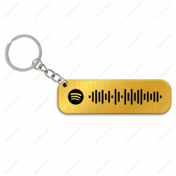 Personalized Spotify Code Engraved Keychain