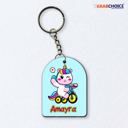 Personalized Unicorn Keychain With Name For Kids