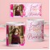 Personalized Birthday Gift Mug with Photo And Name Printed - Pink