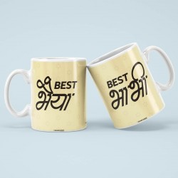 Best Bhaiya Bhabhi Couple Mug Rakhi Gift 