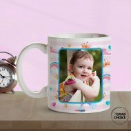 Little Princess Personalized Mug For Kids with Photo And Name Printed