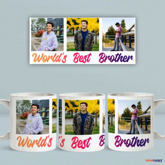 Personalized World's Best Mug With Photo For Brother