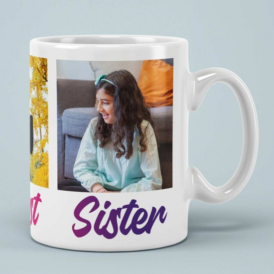 Personalized World's Best Mug With Photo For Sister