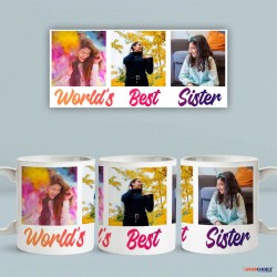 Personalized World's Best Mug With Photo For Sister
