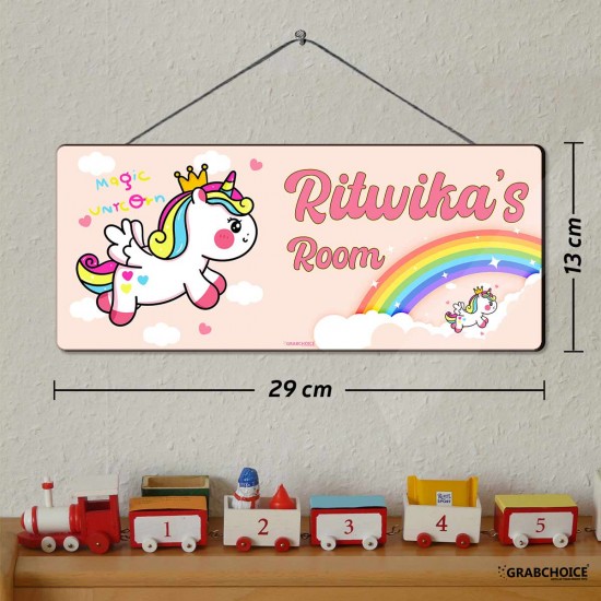 Personalized Unicorn Kids Name Plates 