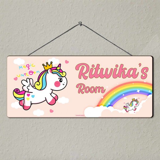 Personalized Unicorn Kids Name Plates 