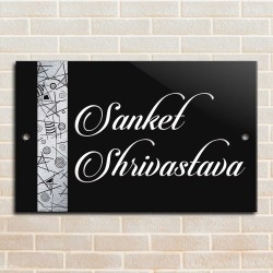 Custom Name Plates With Silver Engraved Design
