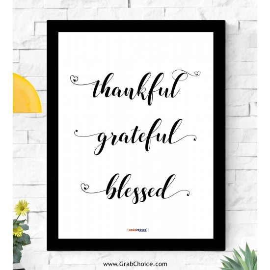 Thankful Grateful Blessed Frame