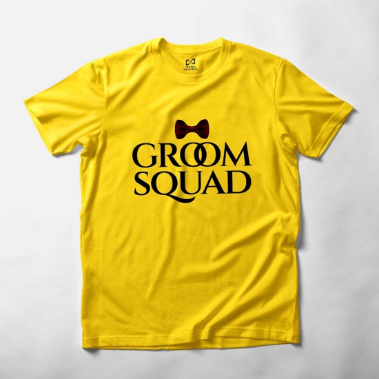 Groom Squad T-shirt For Wedding Ceremony - Round Neck Groom Squad T-shirt For Wedding Ceremony - Round Neck