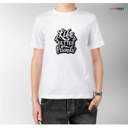 Life Is Better With Friends Printed T-shirt For Him